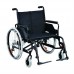 Кресло-коляска с откидными подлокотниками и съемными подножками, увеличенной ширины и грузоподъемности (200 кг)